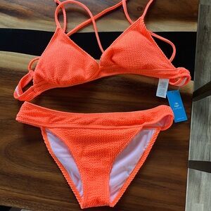 CUPSHE bright orange bathing suit